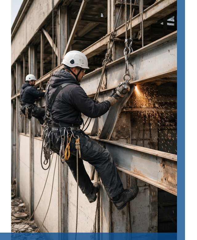 Демонтаж металлоконструкций на высоте в Чебоксарах от 6685р. |ВЫСОТНИК-Чбк