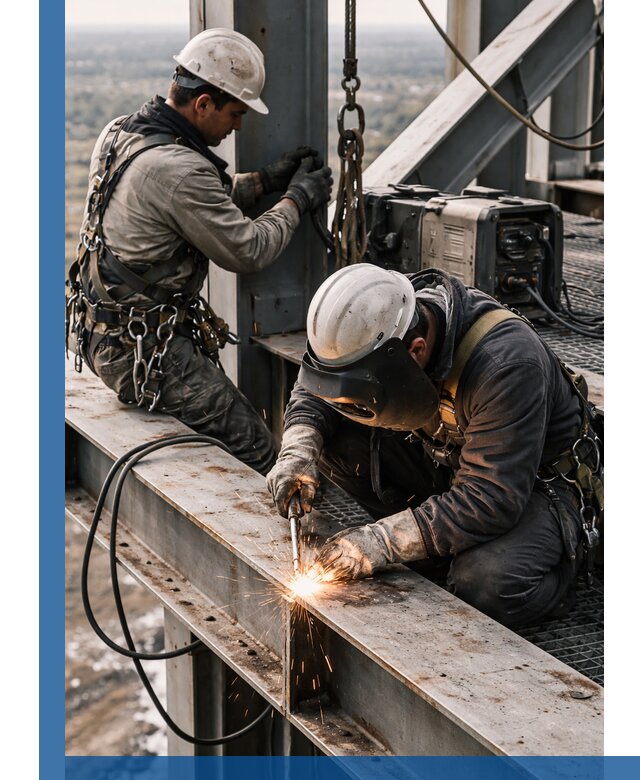 Высотные сварочные работы в Чебоксарах для промышленных объектов