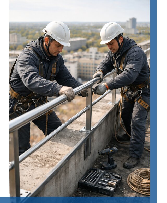 Монтаж перил на высоте в Чебоксарах от 2571 р. | ВЫСОТНИК-Чбк