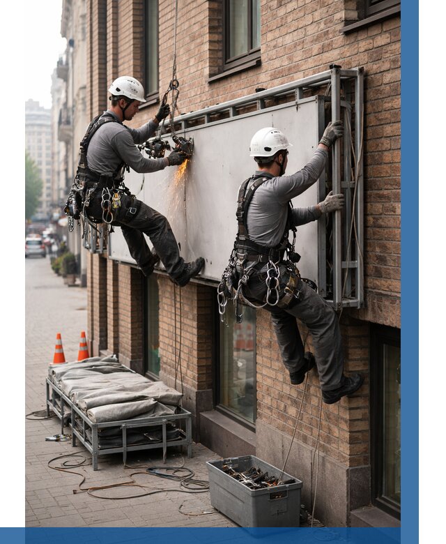 Демонтаж рекламной вывески в Чебоксарах от 6685 р. | ВЫСОТНИК-Чбк