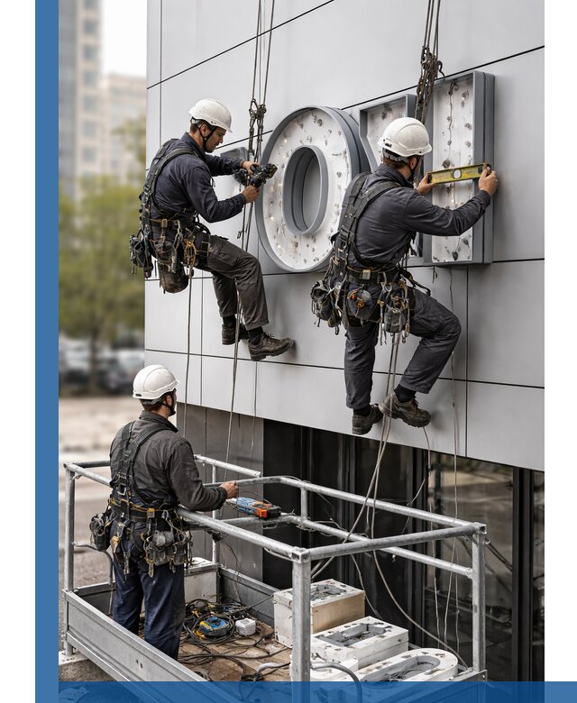 Профессиональный монтаж световых букв в Чебоксарах под ключ