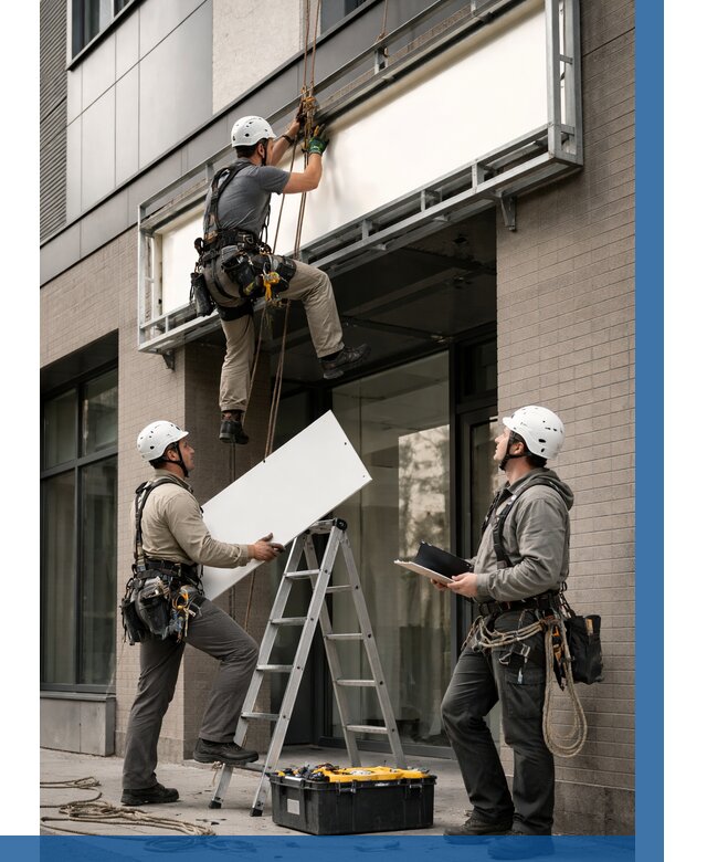 Монтаж светового короба в Чебоксарах от 6685 р. | ВЫСОТНИК-Чбк