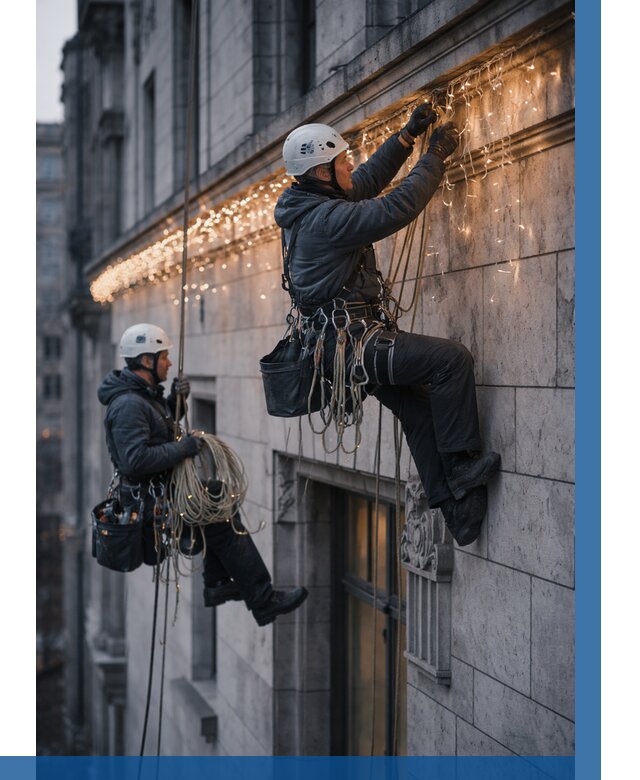 Монтаж новогодней иллюминации в Чебоксарах от 8741 р. | ВЫСОТНИК-Чбк