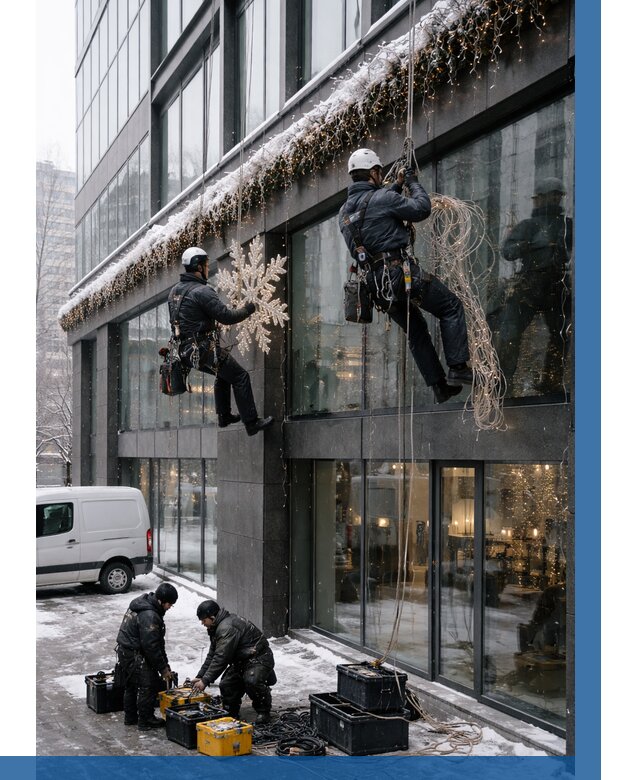 Демонтаж новогоднего оформления в Чебоксарах от 5656 р. | ВЫСОТНИК-Чбк