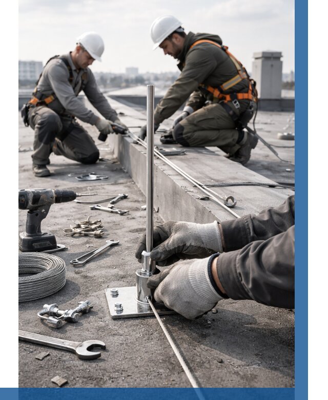 Монтаж молниезащиты на кровле в Чебоксарах цена от 25710 р. | ВЫСОТНИК-Чбк