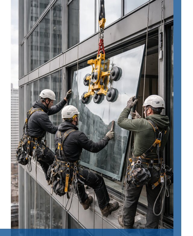 Фасадное остекление зданий под ключ в Чебоксарах от 10284 р. | ВЫСОТНИК-Чбк