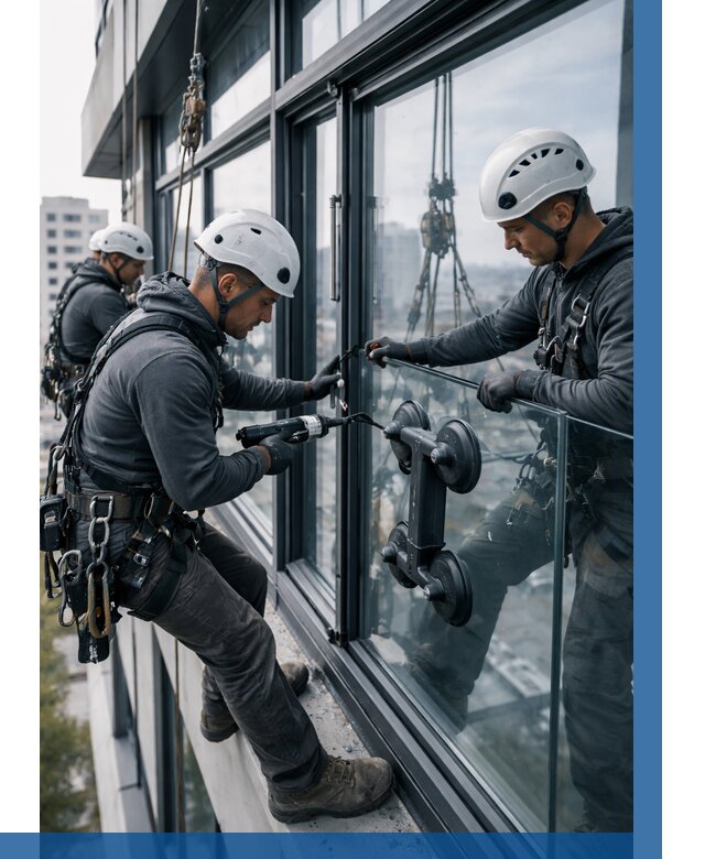 Витражное остекление зданий в Чебоксарах от 3599 р. | ВЫСОТНИК-Чбк