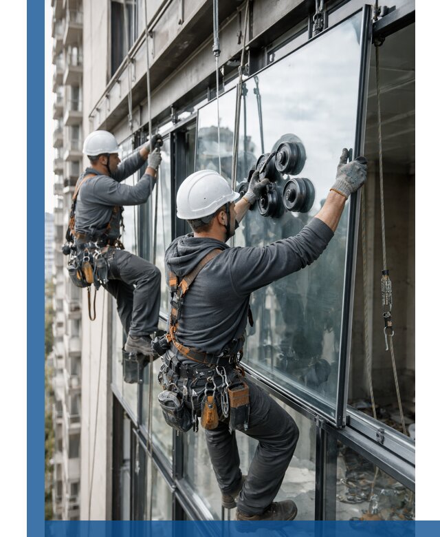 Витражное остекление фасадов и лоджий в Чебоксарах под ключ