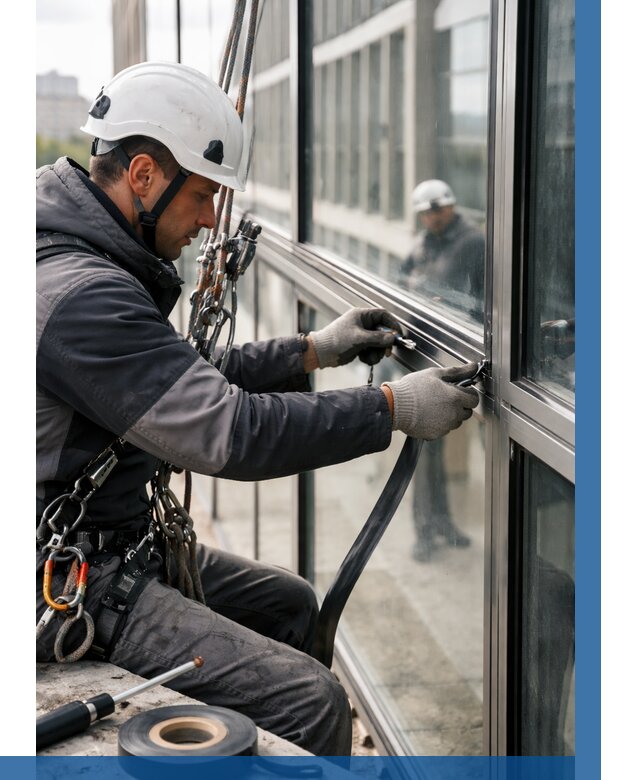 Ремонт витражных конструкций в Чебоксарах от 3599 р. | ВЫСОТНИК-Чбк