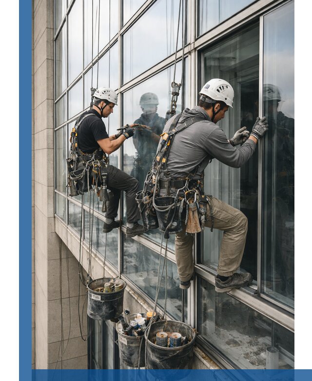 Ремонт витражных конструкций и фасадного остекления в Чебоксарах