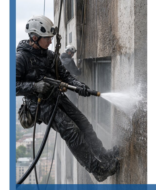 Гидроструйная очистка фасадов и конструкций в Чебоксарах