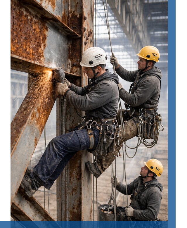 Зачистка металла от ржавчины в Чебоксарах от 360 р. | ВЫСОТНИК-Чбк