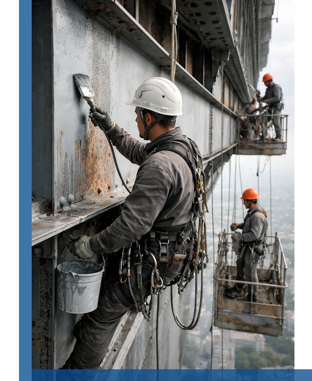 Покраска металлоконструкций на высоте в Чебоксарах профессионально