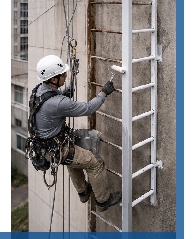 Покраска пожарных лестниц в Чебоксарах от 4628 р. | ВЫСОТНИК-Чбк