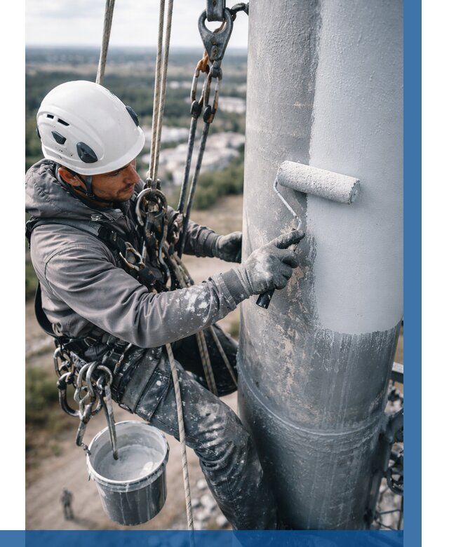 Покраска мачт связи под ключ в Чебоксарах от 874 р. | ВЫСОТНИК-Чбк