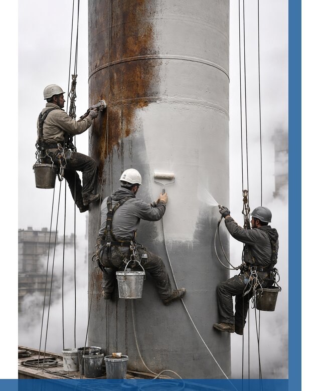 Покраска дымовых труб в Чебоксарах от 8741 р. | ВЫСОТНИК-Чбк