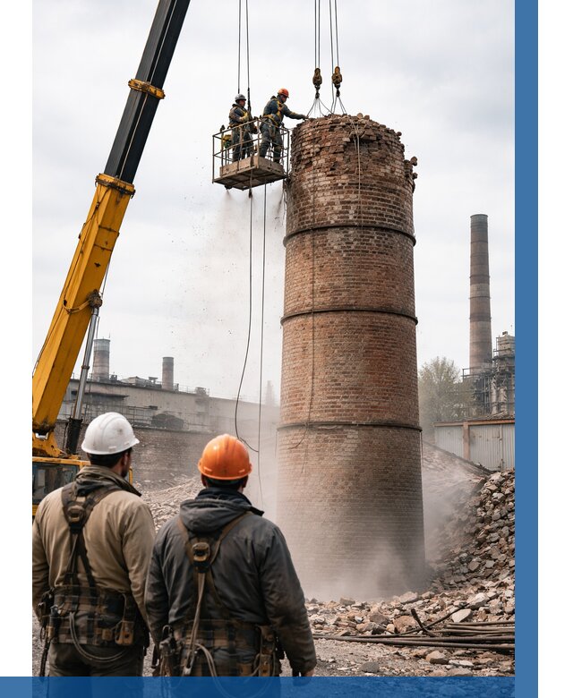 Демонтаж дымовой трубы в Чебоксарах от 92556 р. | ВЫСОТНИК-Чбк, смета