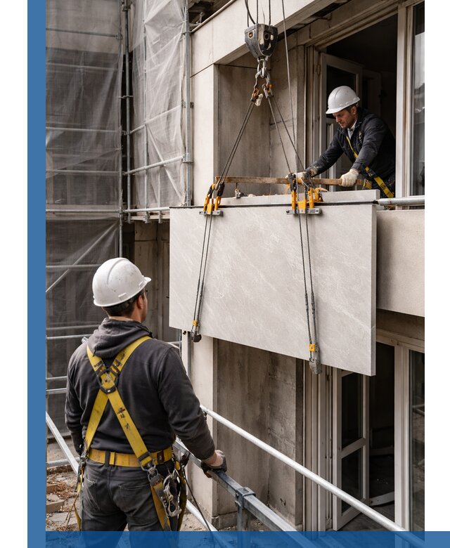 Подъем керамогранита на этаж в Чебоксарах грузчиками и техникой