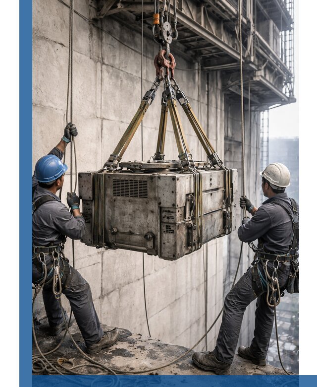 Такелажные работы на высоте, подъем и монтаж грузов в Чебоксарах