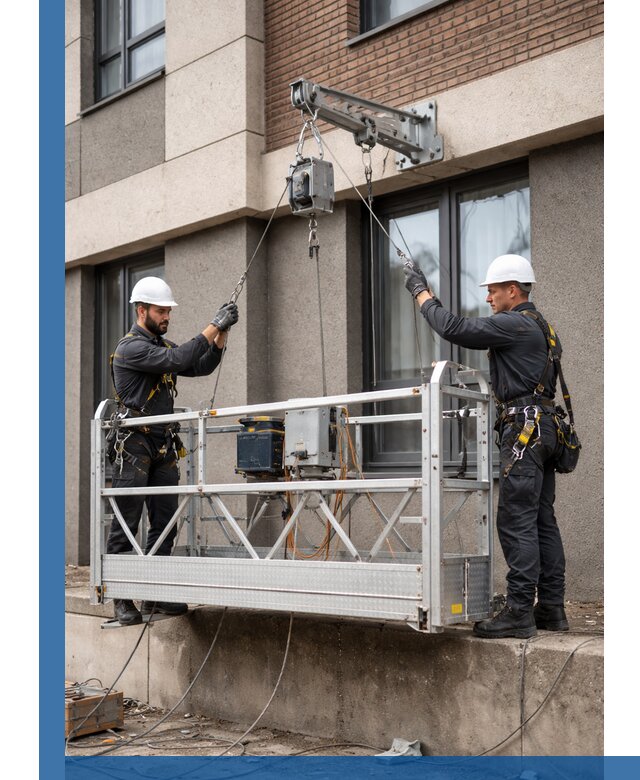 Монтаж и подъем фасадной люльки в Чебоксарах с гарантией безопасности