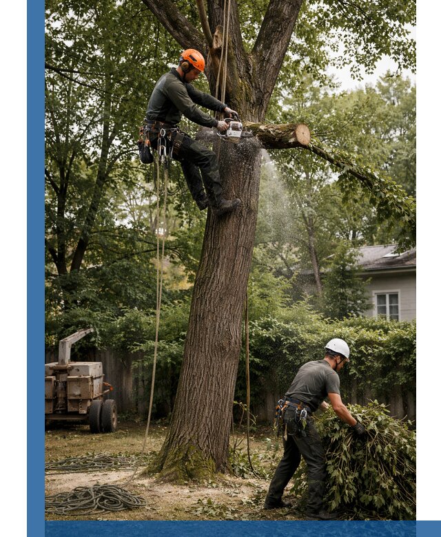 Кронирование деревьев в Чебоксарах, безопасная высотная обрезка