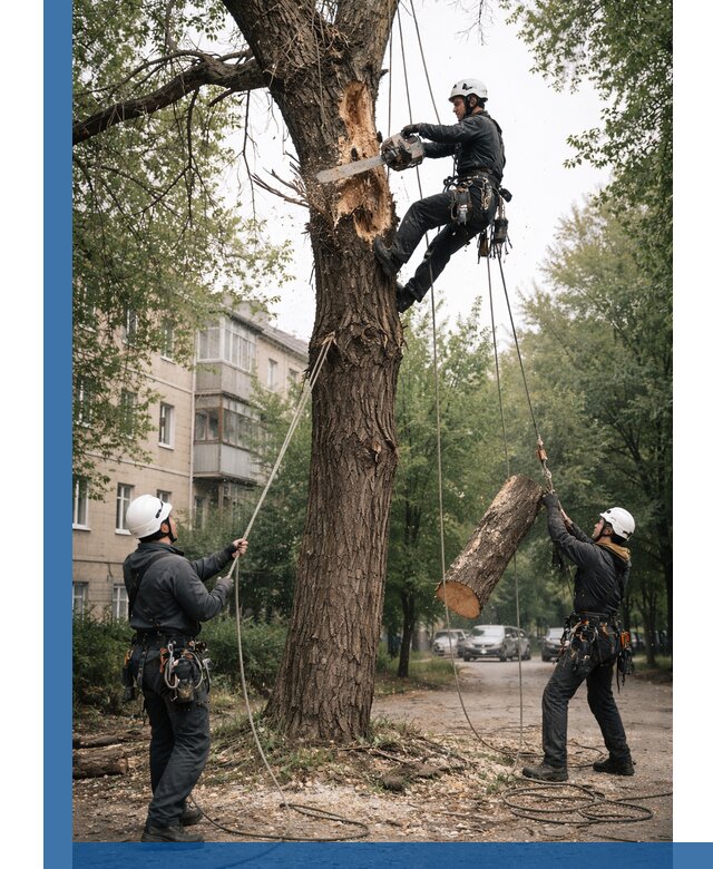 Срочное удаление аварийных деревьев в Чебоксарах с гарантией безопасности