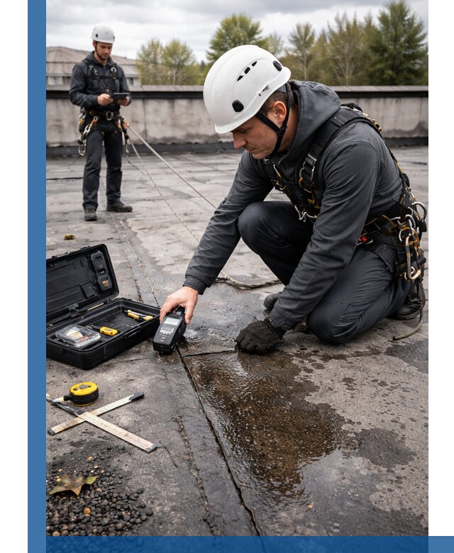 Обследование кровли на протечки и выявление дефектов в Чебоксарах